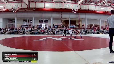 165 lbs Semifinal - Brayden Peet, Wisconsin-Whitewater vs Mawuli Nevis, Wabash