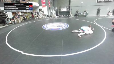 155 lbs Josylyn Glass, SAWA - Sacramento Area Wrestling Association vs Sarah Harthorn, KCWA - Kern County Wrestling Association
