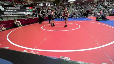 80 lbs Quarterfinal - Hayden Swanson, Gentry Youth Organization Wrestling vs Wyatt Miller, Dover Youth Wrestling Club