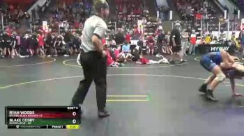 129 lbs Round 2 (4 Team) - Blake Cosby, Dundee Blue vs Ryan Woods, Belding Black Knights