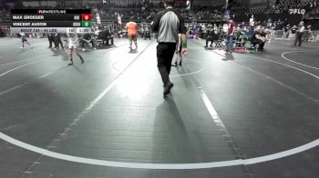 45 lbs Round Of 16 - Max Groeger, Red Bank Bucs vs Vincent Austin, Orchard South WC