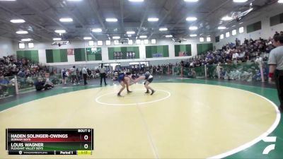 Boys 122 lbs Semifinal - Louis Wagner, Pleasant Valley Boys vs Haden Solinger-Owings, Durham Boys