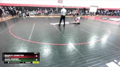 144 lbs Champ. Round 1 - GAVIN WARNER, Machesney Park (HARLEM) vs Bradley Ledbetter, MOLINE