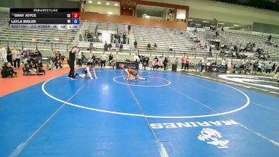 U15 Women - 66 lbs 3rd Place Match - Gray Joyce, KS vs Layla Risler, WI