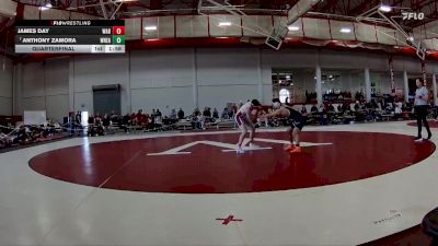 133 lbs Quarterfinal - Anthony Zamora, Wheaton (il) vs James Day, Wabash