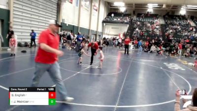 46 lbs Cons. Round 2 - Jordy Meintzer, Bryan Youth Wrestling vs Gunner English, Yuma