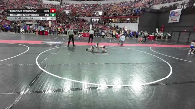 54 lbs Champ. Round 2 - Leighton Theobald, De Soto Youth Wrestling vs Benjamin Mortensen, Wildcat Wrestling Club