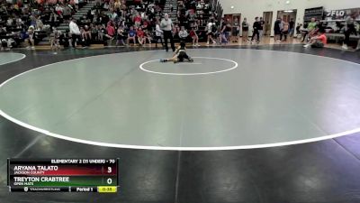 70 lbs Cons. Round 3 - Treyton Crabtree, Open Mats vs Aryana Talato, Jackson County