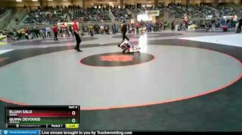 74 lbs Champ. Round 2 - Elijah Salo, NWWC vs Quinn DeVoogd, Umpqua