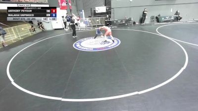 93 lbs 7th Place Match - Anthony Peyour, Turlock Wrestling Club vs Malakai Unpingco, One Shot Wrestling