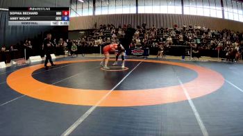 55kg Semifinal - Sophia Bechard, Montreal Wrestling Club vs Abby Wolff, Saskatoon Wrestling Club