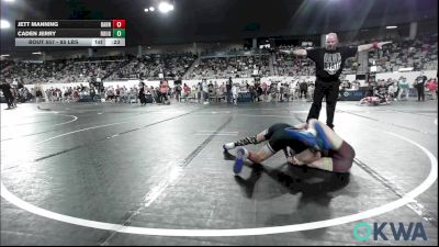 85 lbs Consi Of 8 #2 - Jett Manning, Barnsdall Youth Wrestling vs Caden Jerry, Rough Riders
