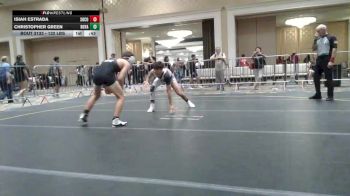 132 lbs Consi Of 32 #1 - Isiah Estrada, Socorro Warrior Wrestling/New Mexico Bad Boyz vs Christopher Green, Royalty WC