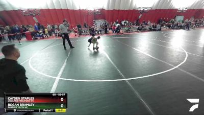 52-57 lbs 1st Place Match - Rogan Bramley, Panther Youth WC vs Cayden Staples, Lakeland Predators WC