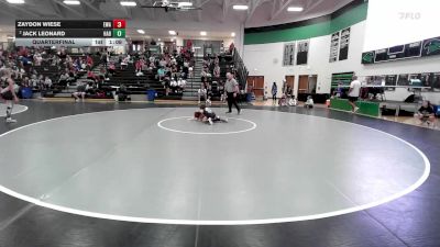 75 lbs Quarterfinal - Zaydon Wiese, Elevate Wrestling Academy vs Jack Leonard, Open Mats