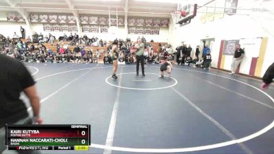 114 lbs Semifinal - Hannah Naccarati-Cholo, Basha vs Kairi Kutyba, Poston Butte