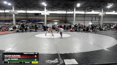 85 lbs Cons. Round 4 - Victor Kurumba, South Hills Middle School vs Kyler Hansen, RMMS