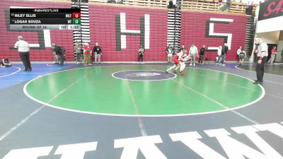 106 lbs Round Of 16 - Riley Ellis, Milton vs Logan Souza, Whittier