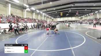 85 lbs Semifinal - Brian Baca, Juggernaut WC vs Jarrod Weber, Stout Wr Acd