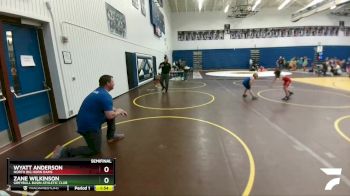 70 lbs Semifinal - Wyatt Anderson, North Big Horn Rams vs Zane Wilkinson, Greybull Basin Athletic Club