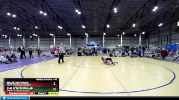 90 lbs Cons. Round 5 - Davis Reynard, All In Wrestling Academy vs Malachi Burnham, Franklin Middle School