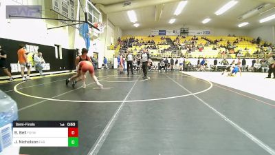 140-A lbs Semifinal - Brendan Bell, Fort Gibson Youth Wrestling vs Jaydon Nicholson, Fayetteville High School