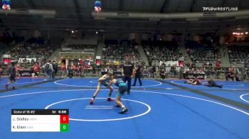 96 lbs Consolation - Jaxson Godley, Junior Comets vs Kasen Elam, Team Tulsa