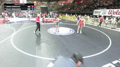 150 lbs Champ. Rd Of 32 - Isaiah Gonzales, South Bakersfield High School Wrestling vs Isaac Hernandez, ASG WRESTLING