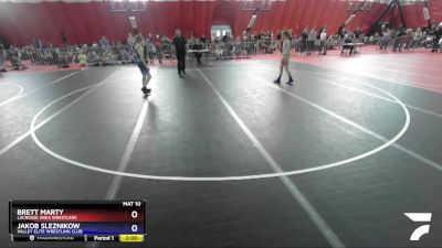 92 lbs Cons. Semi - Brett Marty, LaCrosse Area Wrestlers vs Jakob Sleznikow, Valley Elite Wrestling Club