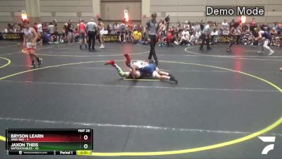 82 lbs Round 1 (6 Team) - Bryson Learn, Ares Red vs Jaxon Theis, Untouchables