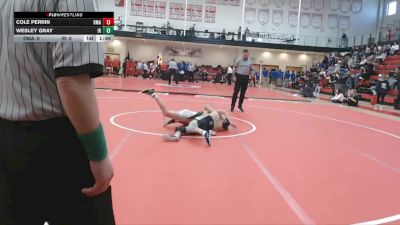 120 lbs Semifinals (8 Team) - Cole Perrin, Delaware Military Academy vs Wesley Gray, Indian River