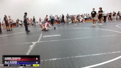 128 lbs Round 2 (8 Team) - Aubrie Pehrson, Backyard Brawlers vs Ella Hughes, Georgia United Red