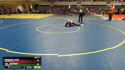 88 lbs Quarterfinals (8 Team) - Edward Cook, Waconia vs Val Jenniges, Adrian