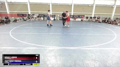 285 lbs Round 1 (8 Team) - Noah Larios, California vs Matthew Medina, Illinois