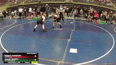 110 lbs Cons. Round 2 - Mason Hearty, Team Prestige WC vs Wesley Davidson, Wasatch WC