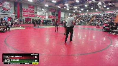 145 lbs Cons. Round 2 - Lesly Xotlanihua, Canyon vs Olivia Cherian, La Serna