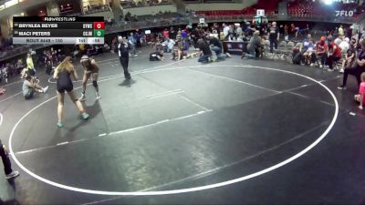 150 lbs 1st Place Match - Maci Peters, Central City JR. Wrestling vs Brynlea Beyer, Gretna Youth Wrestling Club