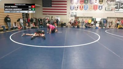 24 lbs Round 3 - Grayson Gendreau, River Bend Wrestling vs Kylar Pennell, Knights Wrestling Club