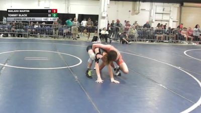 132 lbs Consi Of 128 #2 - Malakii Martin, CO vs Tommy Slack, OH