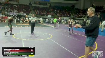 D 1 132 lbs Cons. Round 4 - Mohammed Gaber, Chalmette vs Darrius Rosette, Baton Rouge