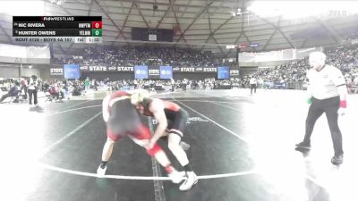 Boys 4A 157 lbs Champ. Round 1 - Hunter Owens, Yelm vs Nic Rivera, Newport (Bellevue)