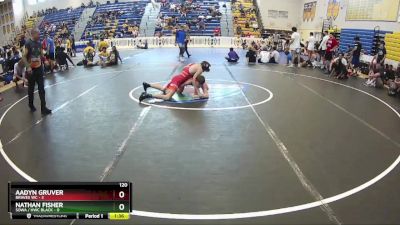 120 lbs Quarters & Wb (16 Team) - Nathan Fisher, SOWA / HWC BLACK vs Aadyn Gruver, Braves WC