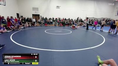 80-81 lbs Round 3 - Josiah Schadegg, Dean Morgan vs Liam Wood, Big Horn Middle School