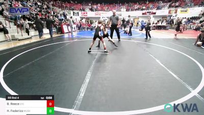 64 lbs Rr Rnd 4 - Baylon Reece, Grove Takedown Club vs Hollis Federico, Muskogee Rougher Youth Wrestling