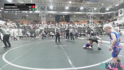45 lbs Consi Of 8 #2 - Logan Fabela, Chickasha Youth Wrestling vs Adrian Akoneto, Hinton Takedown Club