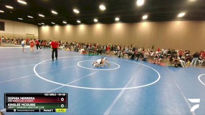 54-59 lbs Quarterfinal - Kinslee McGuire, Liberty Warriors Wrestling Club vs Sophia Herrera, ONE Wrestling Academy