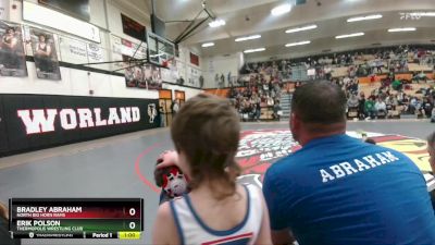 40-43 lbs Quarterfinal - Bradley Abraham, North Big Horn Rams vs Erik Polson, Thermopolis Wrestling Club