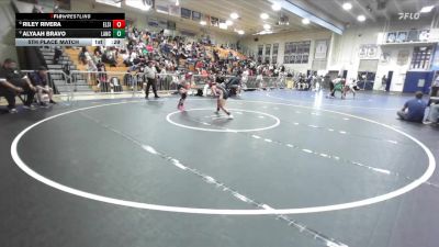 100 lbs 5th Place Match - Riley Rivera, Elsinore vs Alyaah Bravo, Lancaster