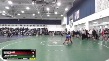 120 lbs Cons. Round 2 - Jacob Jimenez, Bishop Amat vs Henry Kang, San Marino