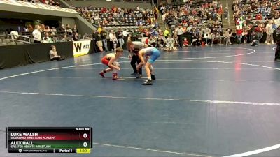 80 lbs Champ. Round 1 - Luke Walsh, Siouxland Wrestling Academy vs Alex Hall, Greater Heights Wrestling